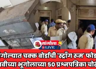 सांगोल्यात चक्क बोर्डाची ‘स्ट्राँग रूम’ फोडली; दहावीच्या भूगोलाच्या ५० प्रश्नपत्रिका चोरीला