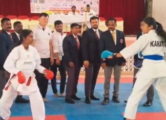 सांगोल्यात जिल्हास्तरीय शालेय मुलींच्या कराटे स्पर्धेचे थाटात उद्घाटन